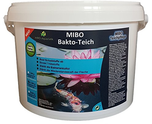 MIBO Bakto Teich 3kg Teichpflege Wasseraufbereiter Schlammabbau Filteraktivator 3 kg ausreichend für 90.000 Liter