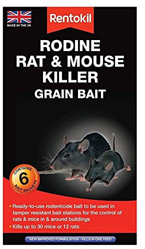 Rentokil Rodine Mouse & Rat Killer Grain Bait Pack of 6 Sachets