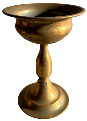 GMMH Copa de ánfora, jarrón decorativo, jarrón de flores, de metal antiguo, vintage, decoración retro (LN18-7, 24 cm de alto, color dorado)