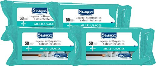 STARWAX Toallitas limpiadoras desinfectantes multiusos – Juego de 4 unidades