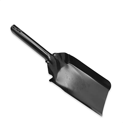 EUROXANTY Pala Metálica para Chimenea y Barbacoa | Hierro Esmaltado | Largo total 32,5 cm - Ancho 10,5 cm | Mango: Alto 12 cm - Grosor 2,5 cm