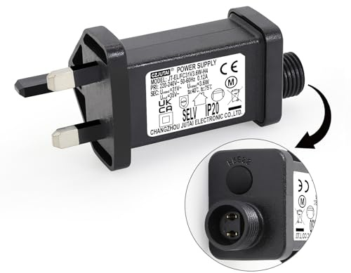 Cubeplug 31V 3.6W String Lights Indoor-Outdoor Power Adapter for CZJUTAI JT-EL/FC31V3.6W /1.35W Fairy Christmas Light,8 Modes, Multi Function Ctr Box(Fully Compatible also to 32V and 29V Lights)