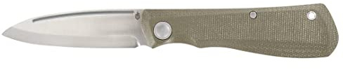 Gerber Taschenmesser mit Gürtelclip, Mansfield, Swayback Design mit Scandi-Schliff und Micarta Griffschalen, Klingenlänge: 8 cm, Oliv, 30-001910