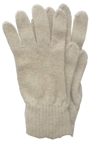 Mississhop 381 Strickmütze Kaschmir Beanie Mütze Slouch/XXL Schal/Handschuh Beige Einheitsgroesse Handschuhe