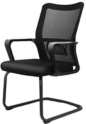 ZONABSQQ Bürostuhl Bürostuhl, Bogenstuhl, ergonomischer Stuhl, Computerstuhl, Besucherstuhl, Konferenzstuhl, einfacher Fester Mitarbeiterstuhl (Grau, Schwarz) Gaming Stuhl
