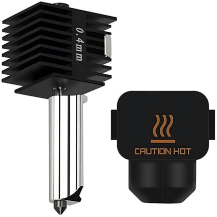 Saipor Removable Hotend Kit Assembly Hot End 3D Printer Parts Replacement | with 0.4mm Hardened Steel Nozzle and High Temperature Resistant Silicone Sleeve, ONLY Compatible with Bambu Lab A1 Mini