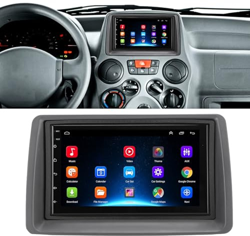 Kit Autoradio Panda 7 Pollici per Autoradio Touch Screen 7 Pollici Wifi Navigazione Touch Screen con Carplay per Android 12 Sostitutivo per Panda Dal 2003 Al 2012