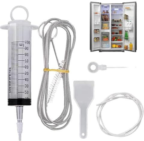5 Stück Kühlschrank Reinigungsset, Kühlschrank Abflussloch,Reinigungswerkzeug Kit,Kühlschrank Bürste,Abflussloch Reinigung,Kühlschrank Reinigungsbürste,Kühlschrank Abflusslochreiniger
