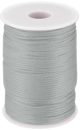 QUARKZMAN Corda Intrecciata in Polipropilene da 2mm, 100m Corda in Nylon Corda Cava per Stendibiancheria, Campeggio, Escursionismo, Esterno, Grigio Chiaro