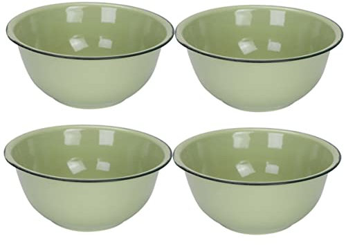 Cabilock Cuenco De Esmalte De 4 Piezas Sopera De Cocina Palangana De Esmalte Vintage