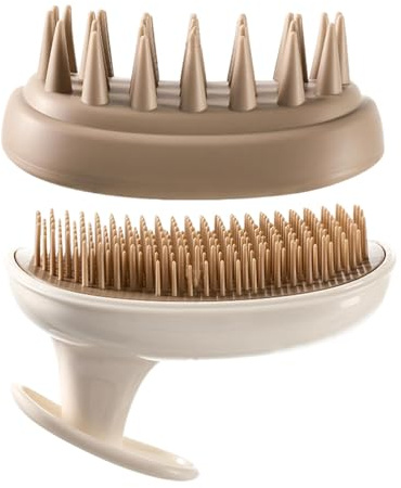 Massaggiatore per cuoio capelluto, scrubber per cuoio capelluto su entrambi i lati con setole morbide in silicone, spazzola per shampoo per capelli con setole morbide in silicone per massaggio