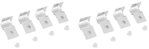 BAOFUYA 8 Stück Aquarium-Abdeckungshalterung, Edelstahl, Fisch-Glasabdeckungs-Clips, Aquarium-Abdeckungs-Glas-Clip, Fischdeckel-Halter-Unterstützung (5 mm)