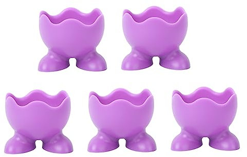 OFFSCH Porta Huevos De Silicona 5 Unidades Soporte Antideslizante Material Seguro para Cocina Uso Doméstico Taza para Huevos Cocidos y Esponja Limpiadora