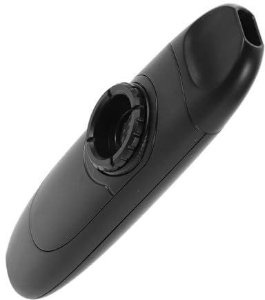 Elektrisches Erwachsenen Kazoo 1 Satz mit Einstellbarem Klang | Schwarz, Abs und Kunstharz, 1 Satz mit Flötenmembranen, für Keyboard und Piano, Bühne oder Musikunterricht