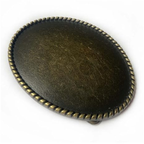 ZelongChen One Piece Leisure Knot Belt Buckle Easy Put Round Knot Classic Blank Retro Oval Belt Buckle Replacement for Belts Accessories