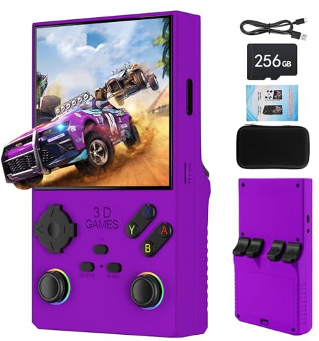 VELPAX V40 - Console per videogiochi retrò, 40.000 giochi retrò in 1, con sistema Linux open source, scheda TF da 256 GB, schermo IPS da 4 pollici e batteria da 4000 mAh