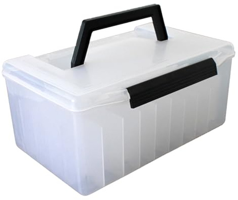 Caja de pesca con 52 rejillas, caja de aparejos de plástico, caja forrada de calamar, señuelos duros, caja de herramientas, organizadores de almacenamiento de pesca portátiles