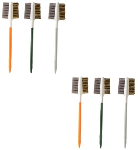 Amosfun 6pcs Gas Stove Cleaning Brush Stovetop Wire Brush for Hard Crevice Cleaning