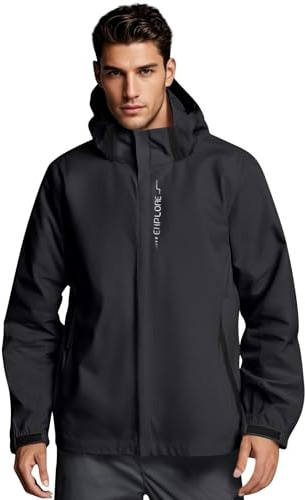 TOFOTL Giacca Militare Uomo E Lavoro Poncho Antipioggia Moto Trench Impermeabile Giubotto Verde Bici Tema Bambino Giubbotto Carnevale Spolverino Giubbotto da Lavoro Uomo 3Nero 3XL
