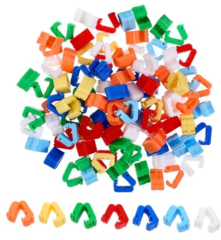 Wakauto 100pcs Plastic Balloon Clips Balloon Tying Tool Easy to Use Sealing Clamps for Birthday Wedding Party Decorations for Holiday Celebration