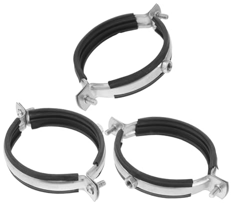 Morsetto Pezzi Acciaio al in Carbonio Regolabile 90mm 3 Tubi | Supporti Metallici per Montaggio a Parete o Soffitto, Soluzione Robusta e Regolabile, Installazione Rapida