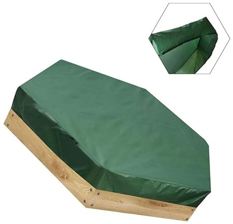 FUANA Copertura per sabbiera da esterno per patio da giardino, tessuto Oxford 210D, impermeabile e resistente, protezione per area giochi, verde, 230 x 200 x 20 cm, 230 x 200 x 20 cm