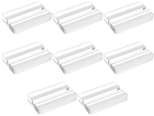 Toyvian Lot de 8 Porte-Cartes de Table en Acrylique Transparent Supports Polyvalents pour Cartes de Visite Menus et Marque-Places Base Stable pour Événements Mariages et Réceptions