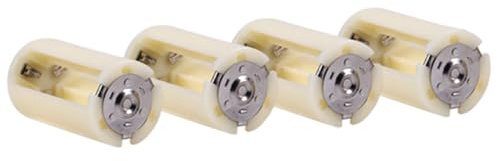 HEEPDD Adaptateur de Batterie Blanc Général pour Piles AA à D, Matériau ABS, Convertit 3 Piles AA en 1 D pour Les Urgences et l'électronique