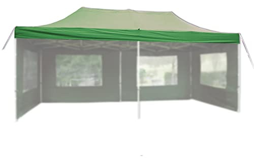 Nexos Pavillondach Ersatzdach Wechseldach für Profi Falt-Pavillon 3x6m - Dachplane 270g/m² PVC-Coating versiegelte Nähte wasserdicht – Farbe: grün