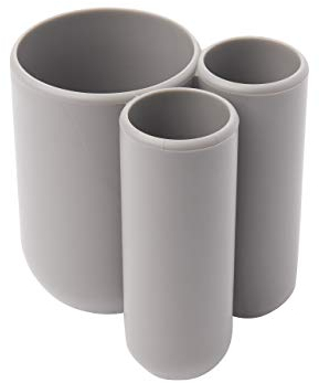 UMBRA Toothbrush Holder Touch. Porte-brosse à dents Touch. Plastique moulé. Coloris gris. Dimension 8.9x7.6x10.2cm