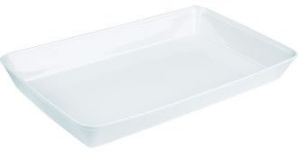 Churchill Super vitrificada Ce033 counter-serve rectangular para el horno, color blanco (Pack de 2)