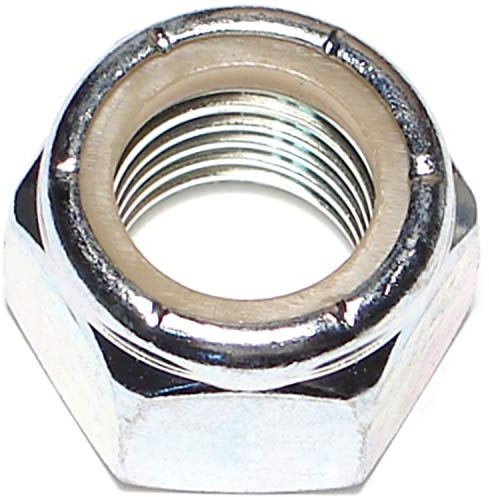Hard-To-Find Fastener Coarse Threaded Nylon Insert Lock Nuts, Secure & Durable Lock Nuts for Construction, Home Improvement, DIY, 1-8, Pack of 10