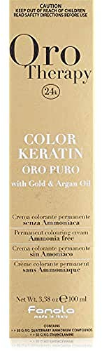 Crema colorante 11.1 ORO PURO Therapy Keratin Color de Fanola, 100 ml, superrubio platino ceniza