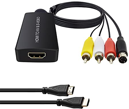 HDMI a Composite, conversor HDMI a AV para Fire TV Stick, Adaptador de HDMI a TV de Edad para Roku Streaming Stick, HDMI a 3RCA conversor de Compuesto, HDMI a Viejo TV Conversor
