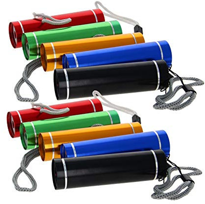 Othmro Mini Aluminium High Lumen Flashlight Set-Portable Outdoor Torch Light Bright White Light Power LED Tiny Lamplight Pocket Size Good for Camping Traveling Outdoor 10pcs