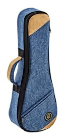 Ortega Guitars Soft Case Sopran-Ukulele-Tasche - Baumwolle / Leinen, Blau | für Sopran-Ukulele, Höhe 55cm Breite 19cm, mit Schultergurten, OSOCAUK-SO-OC