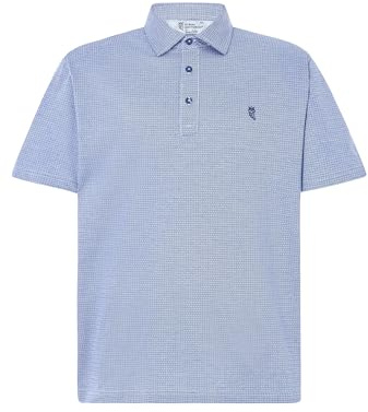 El Búho Nocturno Polo Hombre Manga Corta Algodón Slim Fit - Punto Suave Absorbente Transpirable Verano - Golf Tenis Pádel Camisa Deporte Casual Vestir - 100% Algodón, Azul 0009, XL