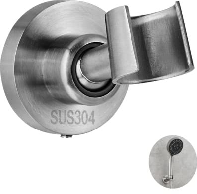 Meiyijia - SUS304 Acciaio inossidabile Soffione Doccia Doccino per Doccia Staffa Supporto Doccia per Manopola Doccia Supporto a Muro Doccetta (Installazione colla/trapano)