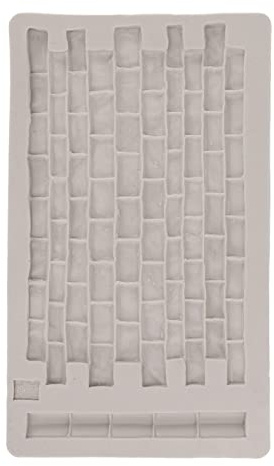 Candy Stampo in Silicone Morbido Muro di Pietra Modellazione Fondente Texture Stuoie per Fai da Te Goffratura Cottura Resina Grigia