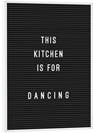artboxONE Poster mit weißem Rahmen 18x13 cm Typografie Letterboard Kitchen Dancing - Bild Board