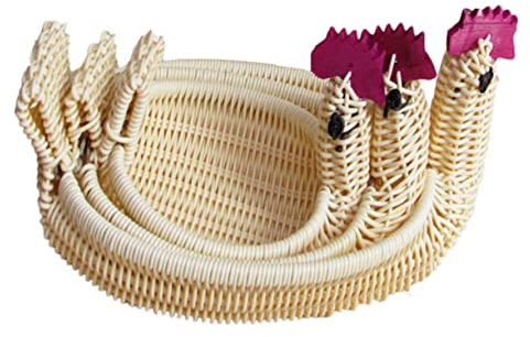 YARNOW 3stücke Geflochtener Rattan-imitatkorb Aufbewahrungskörbe Präsentationskorb Für Kleinigkeiten Offener Schreibtisch-organizer Robust Und Vielseitig Einsetzbar Für Schlafzimmer Und w