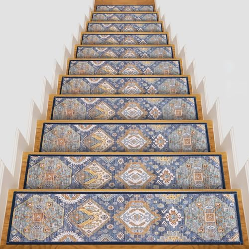 YWAQMCT Tappeto antiscivolo lavabile per scale, 20,3 x 76,2 x 0,8 cm, morbido e confortevole, per superfici in legno, marmo, vinile o metallo, per interni, esterni, scale, corridoio (20,3 x 76,2 cm,