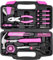 DOWELL 40 Piezas Kit de Herramientas para el Hogar Rosa, Juego de Herramientas de Mano para el Hogar General con Caja de Herramientas de Plástico Estuche de Almacenamiento para el Hogar