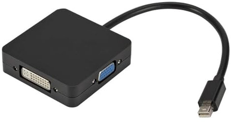 Adattatore da Mini DisplayPort a HDMI VGA DVI 4K, adattatore 3 in 1 da Mini DP a HDMI/DVI/VGA (da maschio a femmina) compatibile con MacBook Air, Mac Mini, Microsoft Surface Pro 3/4