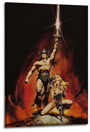 SUEJGUSJLU Filmposter Conan der Barbar, dekoratives Gemälde, Leinwand, Wandposter und Kunstdruck, moderne Familienschlafzimmer-Dekoration, Poster, 40 x 60 cm