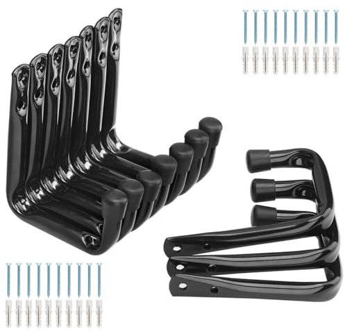 Garage Storage Hooks, Heavy Duty Wall Mount J Utility Hangers (11.5cm x 8.9cm, Pack of 10)
