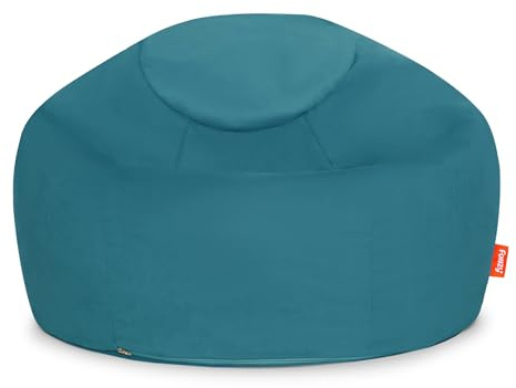 Funzy Sitzsack für Kinder aus Cord mit Füllung aus Schaumstoff, Kindersitzsack für Mädchen und Jungen aus hochwertigen Materialien, ÖKO-TEX® 100 Standard zertifiziert mit 3 Jahre Garantie, Dino Türkis