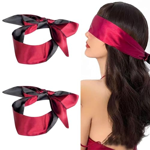 2 Pezzi Maschera Per Gli Occhi, Maschera Per Gli Occhi In Raso, Forniture Per Dormire, Maschera Sexy Semplice Per Gli Occhi, Accessori Per Abbigliamento.