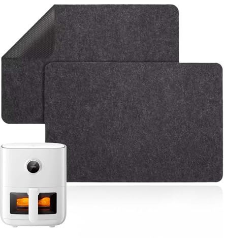 2pcs Heat Resistant Mats for Air Fryer, Silicone Heat Proof Mat Non-Slip Kitchen Worktop Protectors for Camping Stove, Coffee Maker, Microwave, BBQ & Appliances, Heat Mats for Kitchen 44cm x 30cm