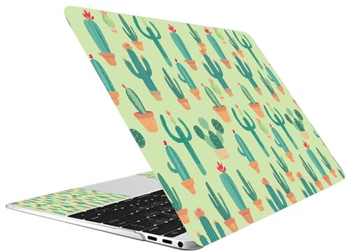 CREATCABIN Pegatina de Piel para Portátil de Diseño de Cactus, para Ordenador Portátil, Universal, para Netbook, Reutilizable, para Portátil, No Se Decolora, Fácil de Aplicar Y Quitar 38×27cm